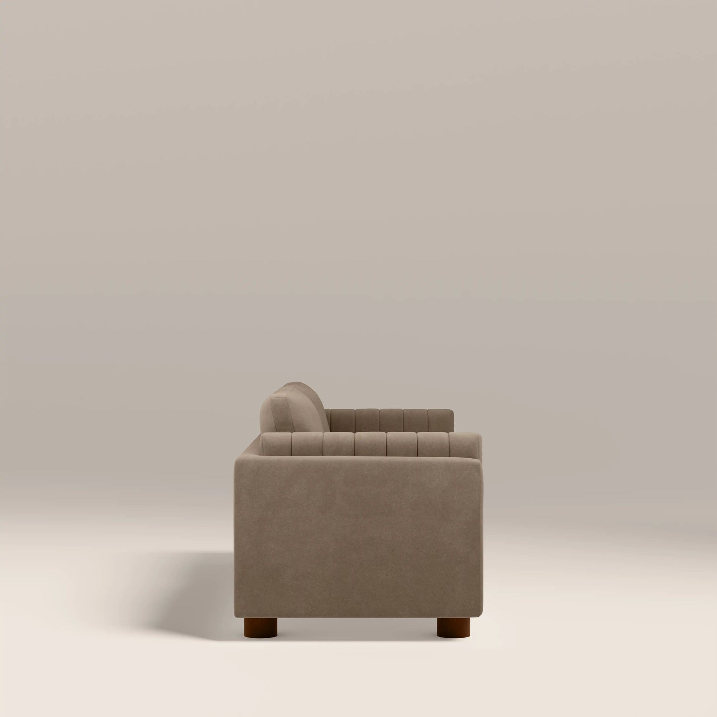 Halton 3 Seater Sofa | Truffle Brown Sustainable Mohair Velvet