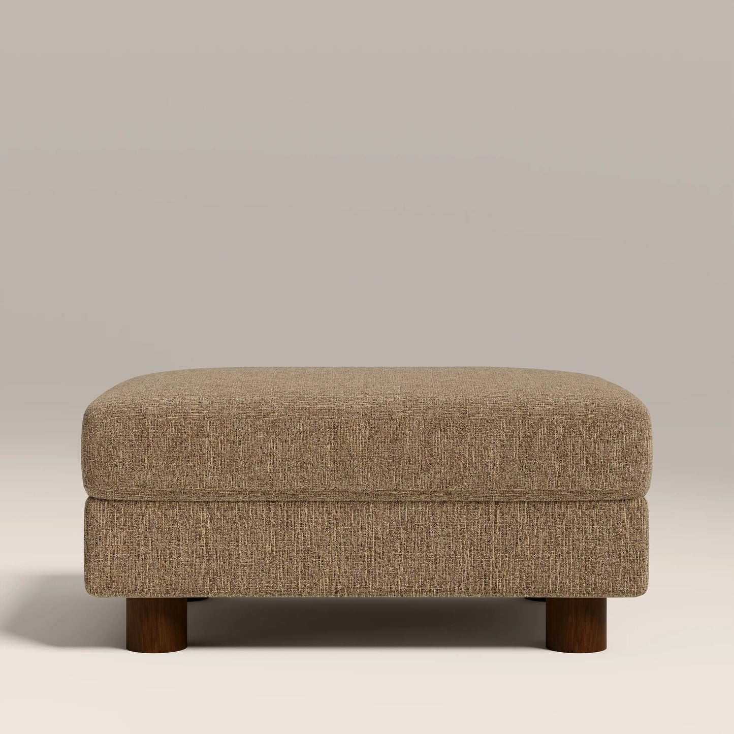 Halton Footstool | Speckled Cappuccino Boucle