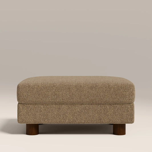 Halton Footstool | Speckled Cappuccino Boucle