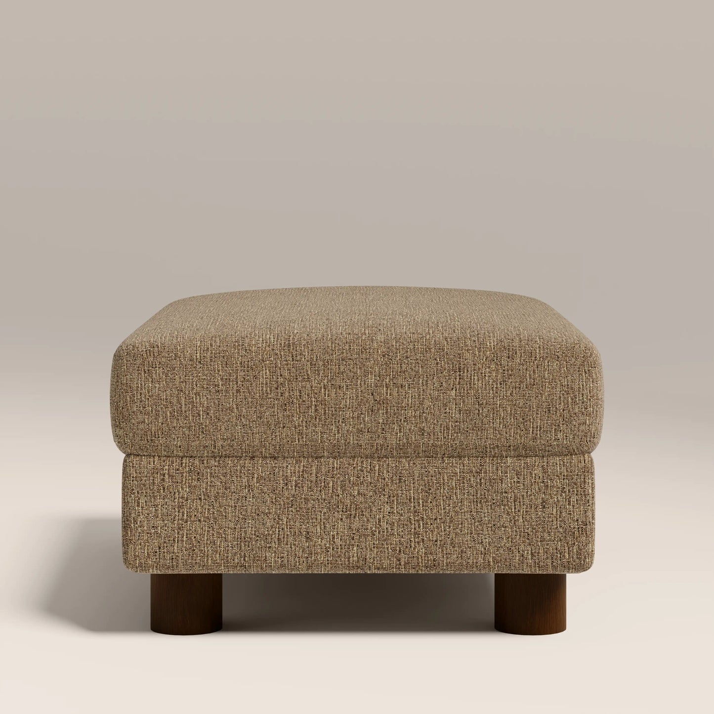 Halton Footstool | Speckled Cappuccino Boucle
