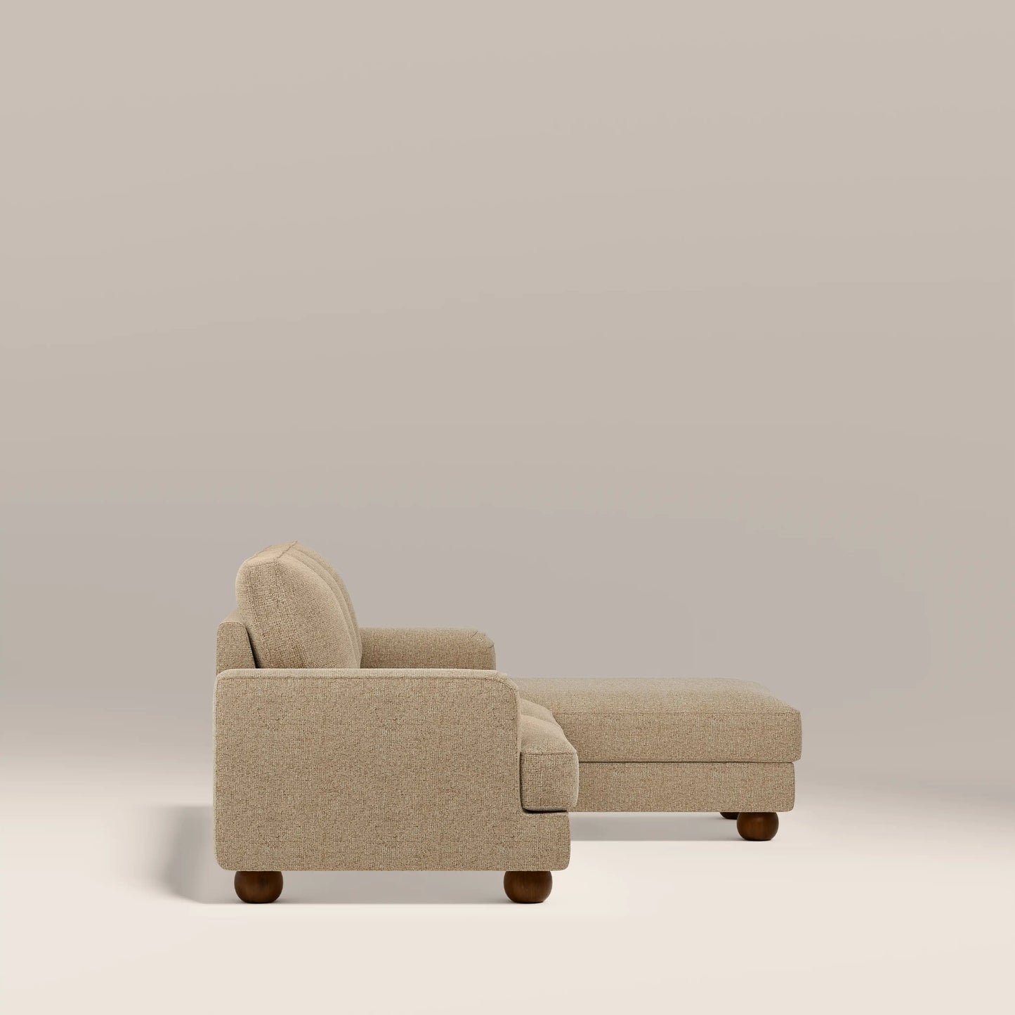 Nola Right Hand Chaise Sofa | Speckled Latte Boucle