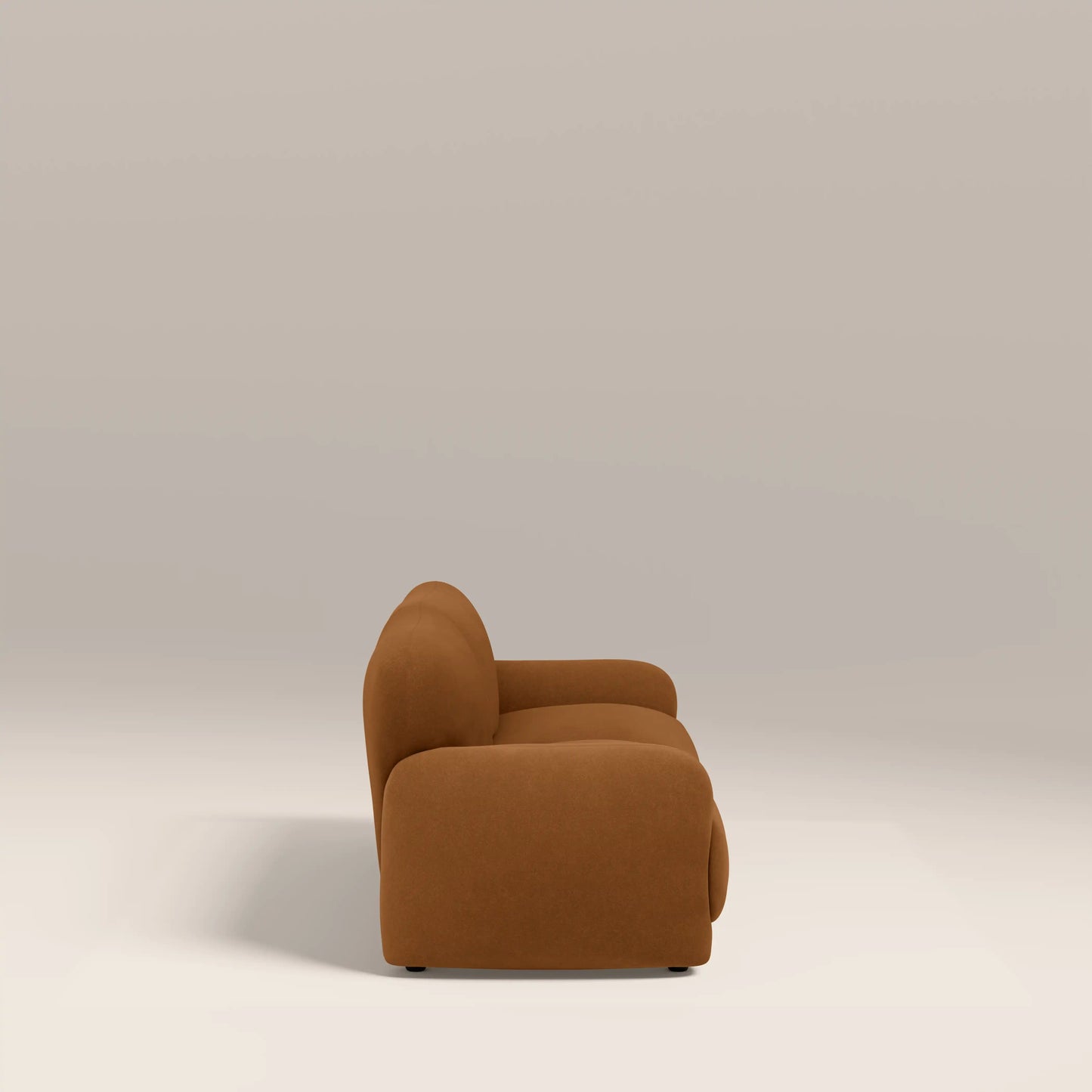 Cloud 2 Seater Sofa | Caramel Brown Sustainable Mohair Velvet