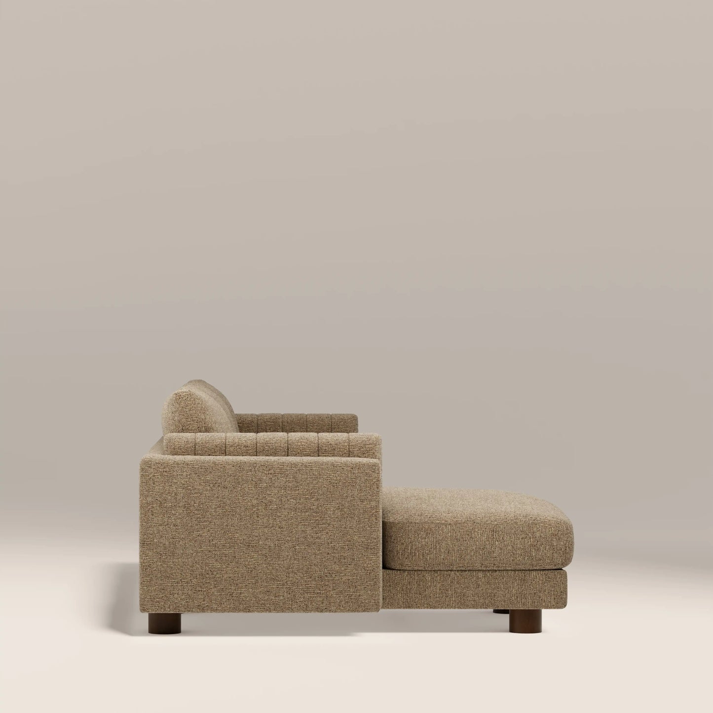 Halton Left Hand Chaise Sofa | Speckled Cappuccino Boucle