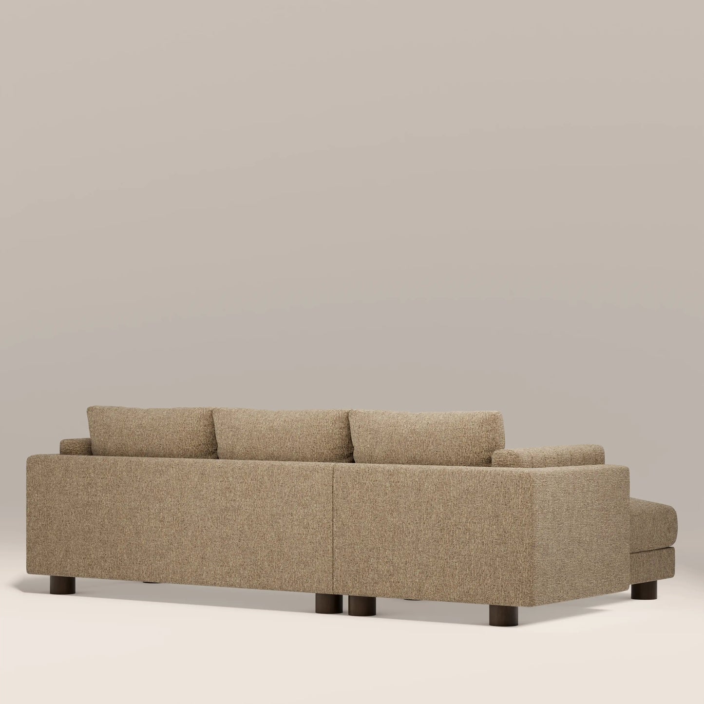 Halton Left Hand Chaise Sofa | Speckled Cappuccino Boucle