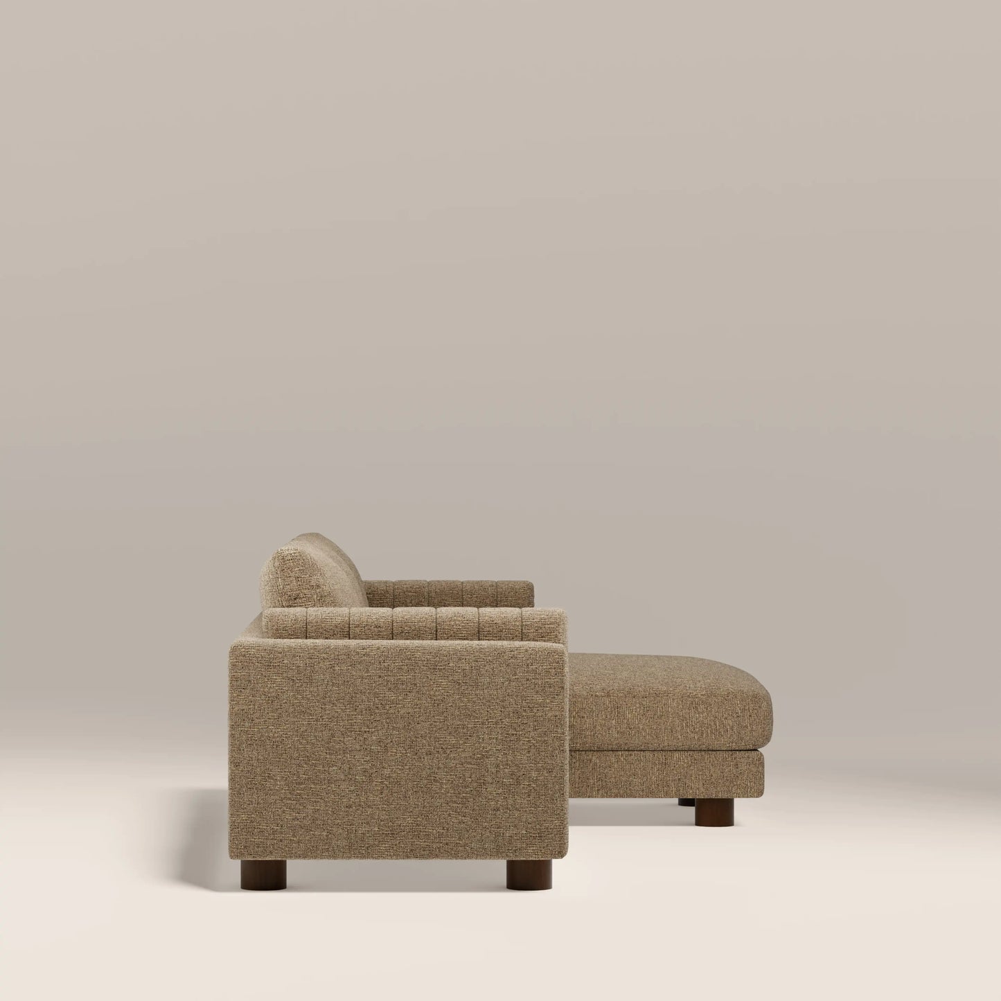 Halton Right Hand Chaise Sofa | Speckled Cappuccino Boucle