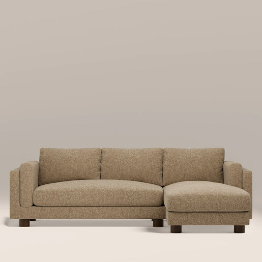 Halton Right Hand Chaise Sofa | Speckled Cappuccino Boucle