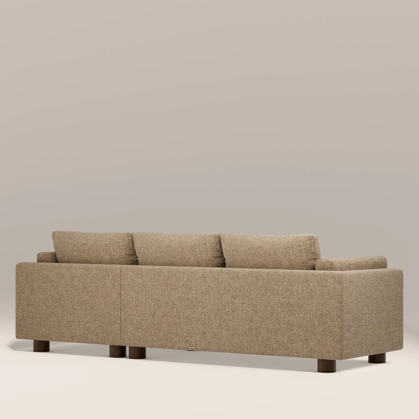 Halton Right Hand Chaise Sofa | Speckled Cappuccino Boucle