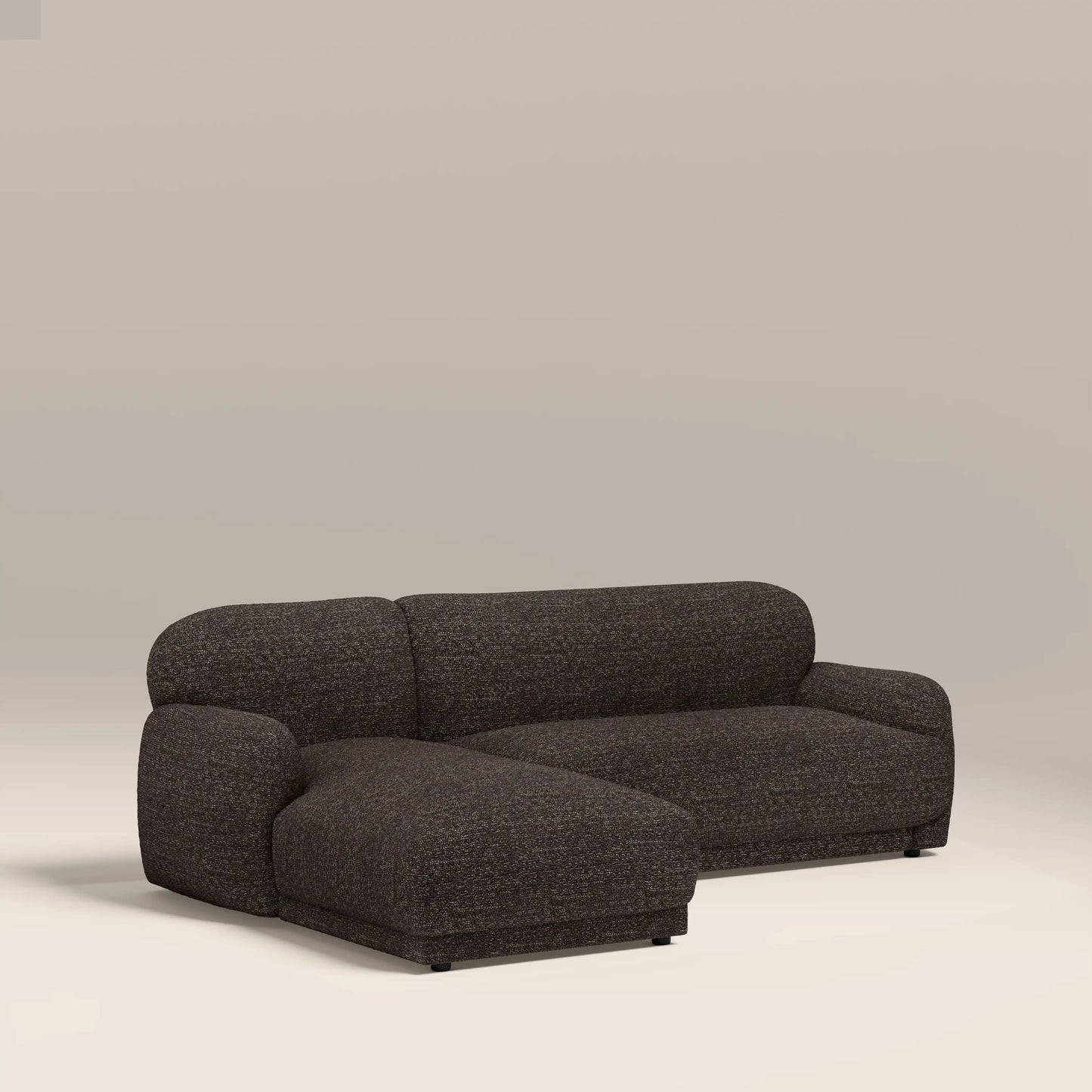 Cloud Left Hand Chaise Sofa | Speckled Espresso Boucle
