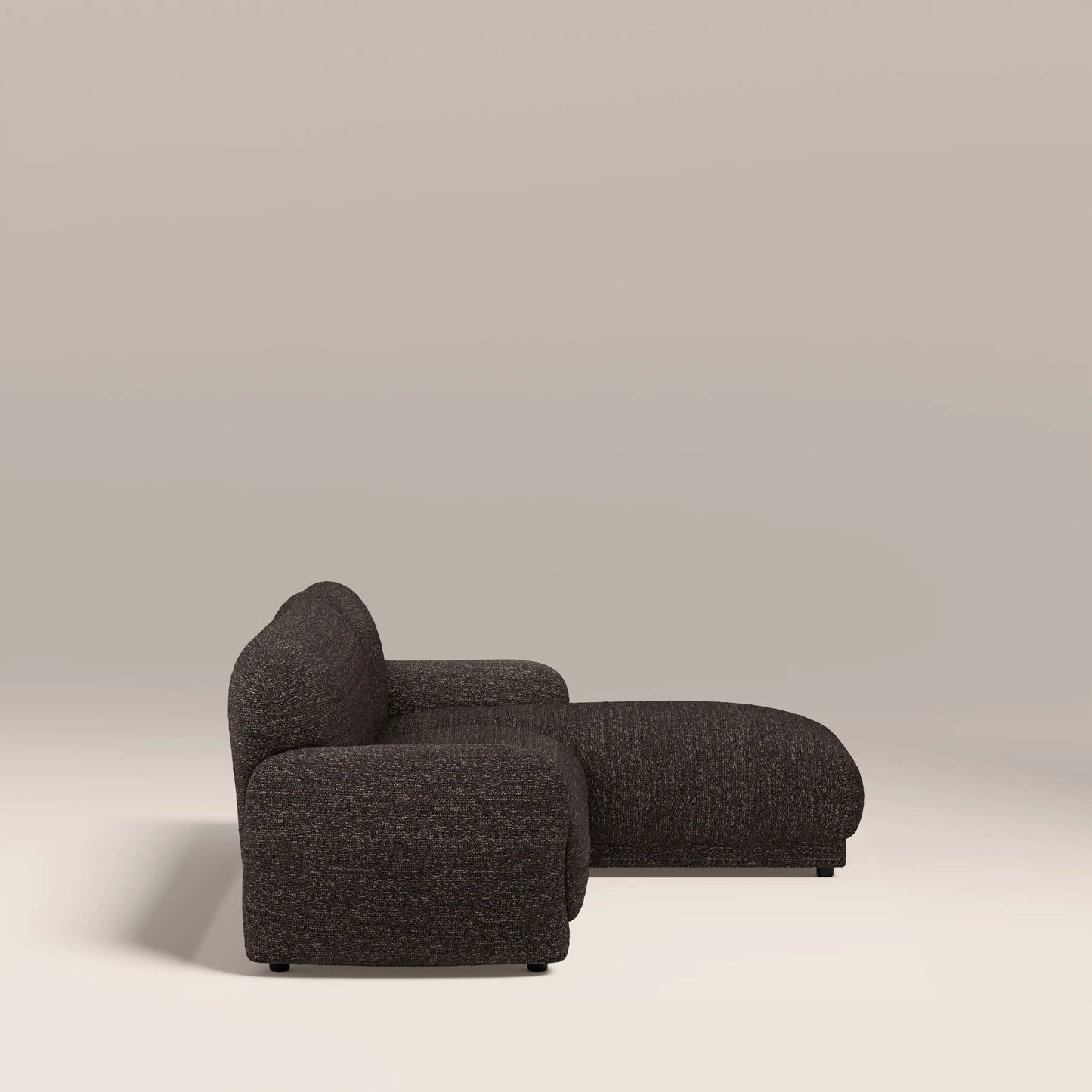 Cloud Right Hand Chaise Sofa | Speckled Espresso Boucle