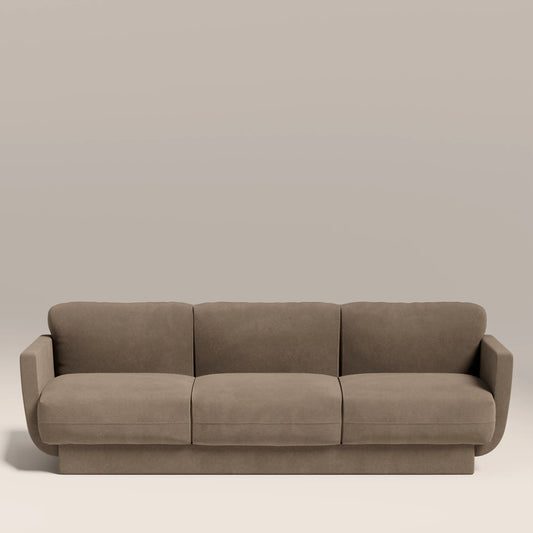 Connick 3 Seater Sofa | Truffle Brown Sustainable Mohair Velvet