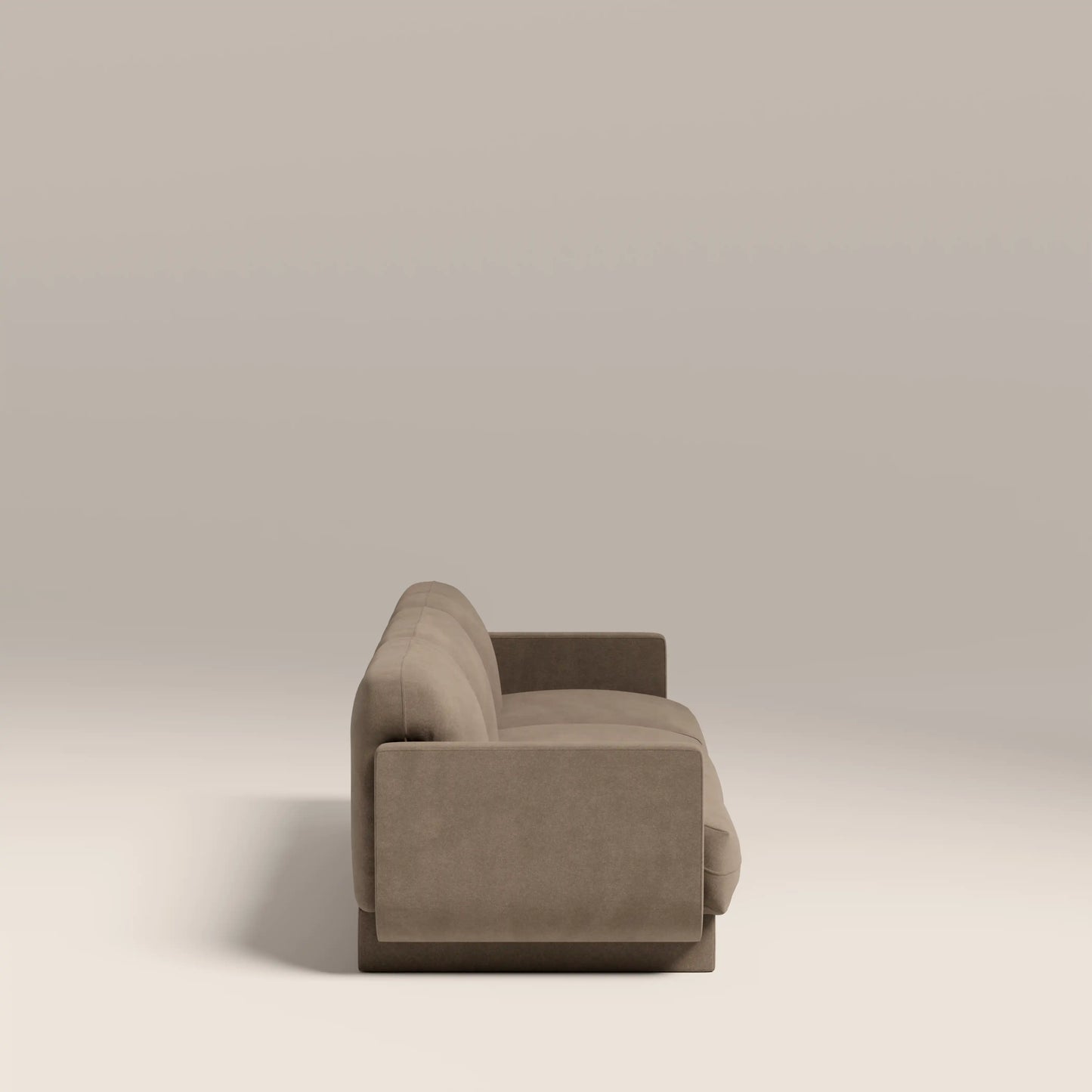 Connick 3 Seater Sofa | Truffle Brown Sustainable Mohair Velvet