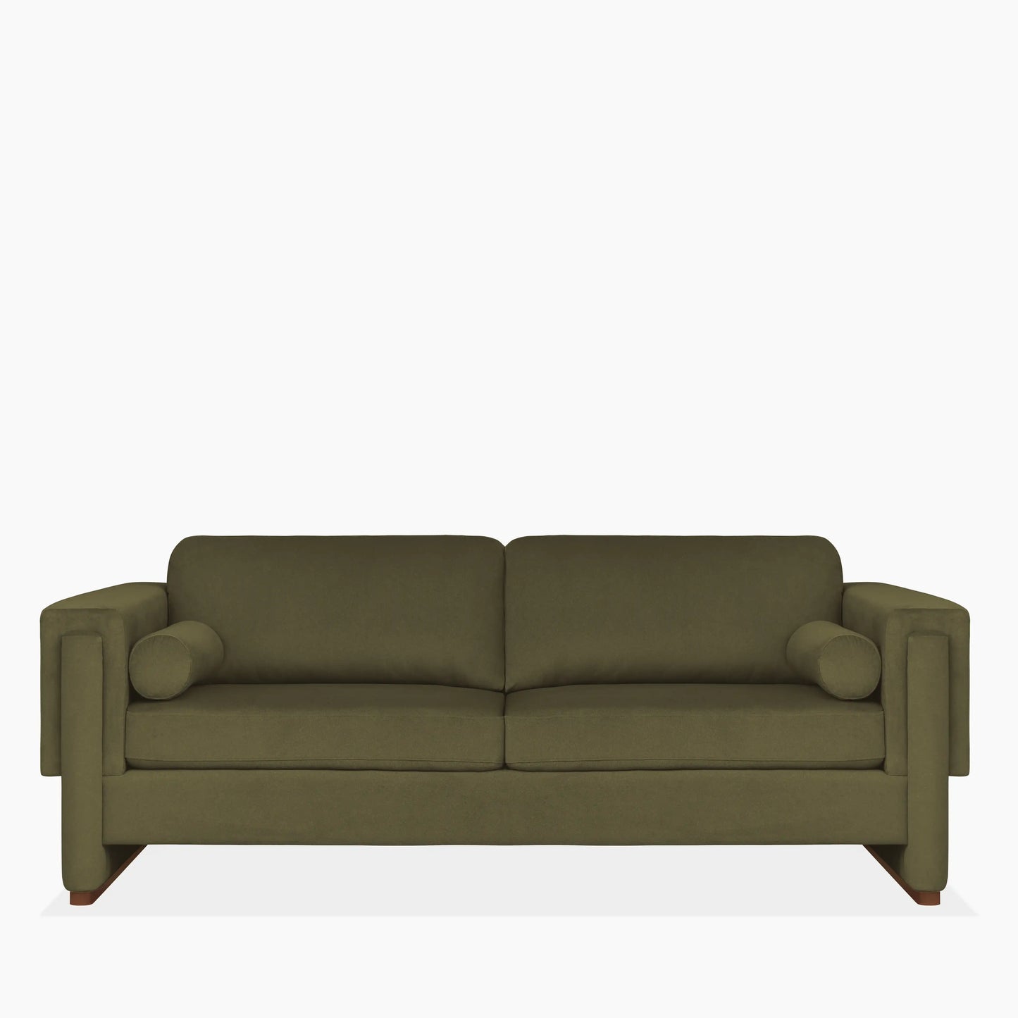 Ava 3 Seater Sofa | Moss Green Sustainable Mohair Velvet