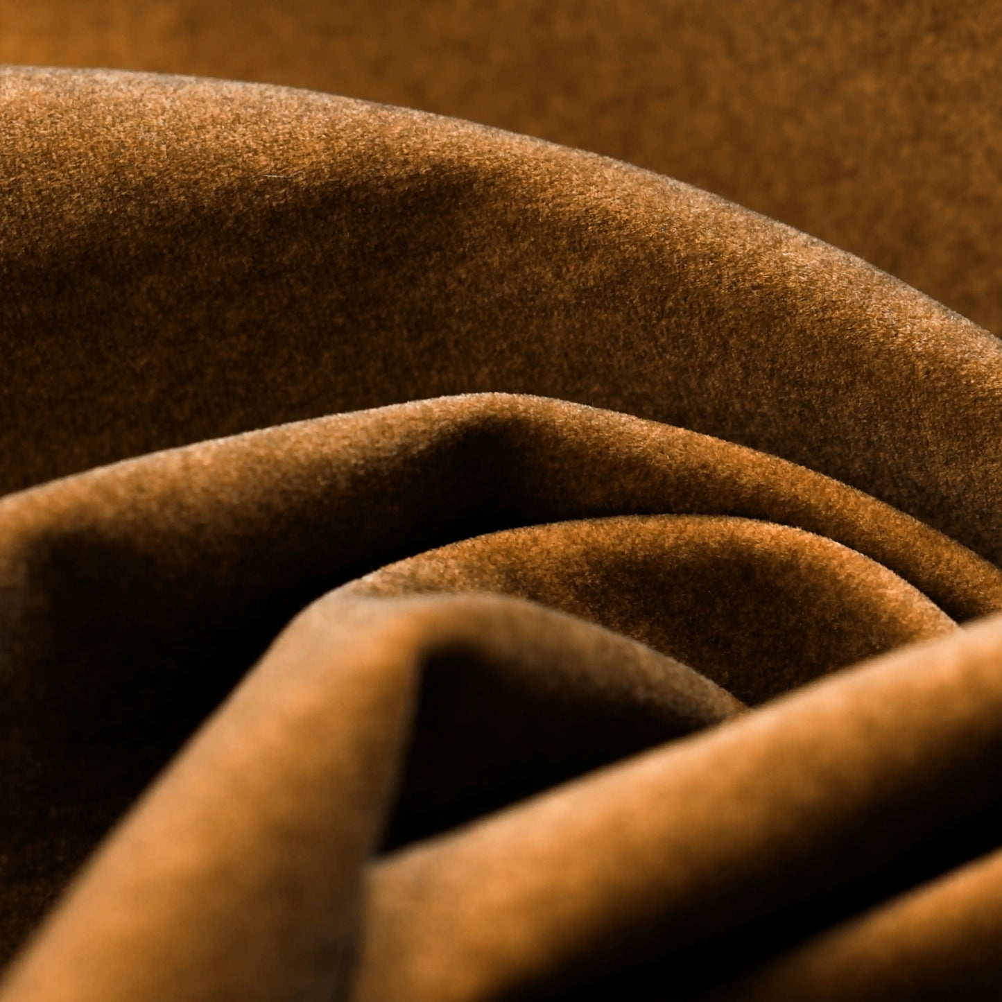 Nola 3 Seater Sofa | Caramel Brown Sustainable Mohair Velvet