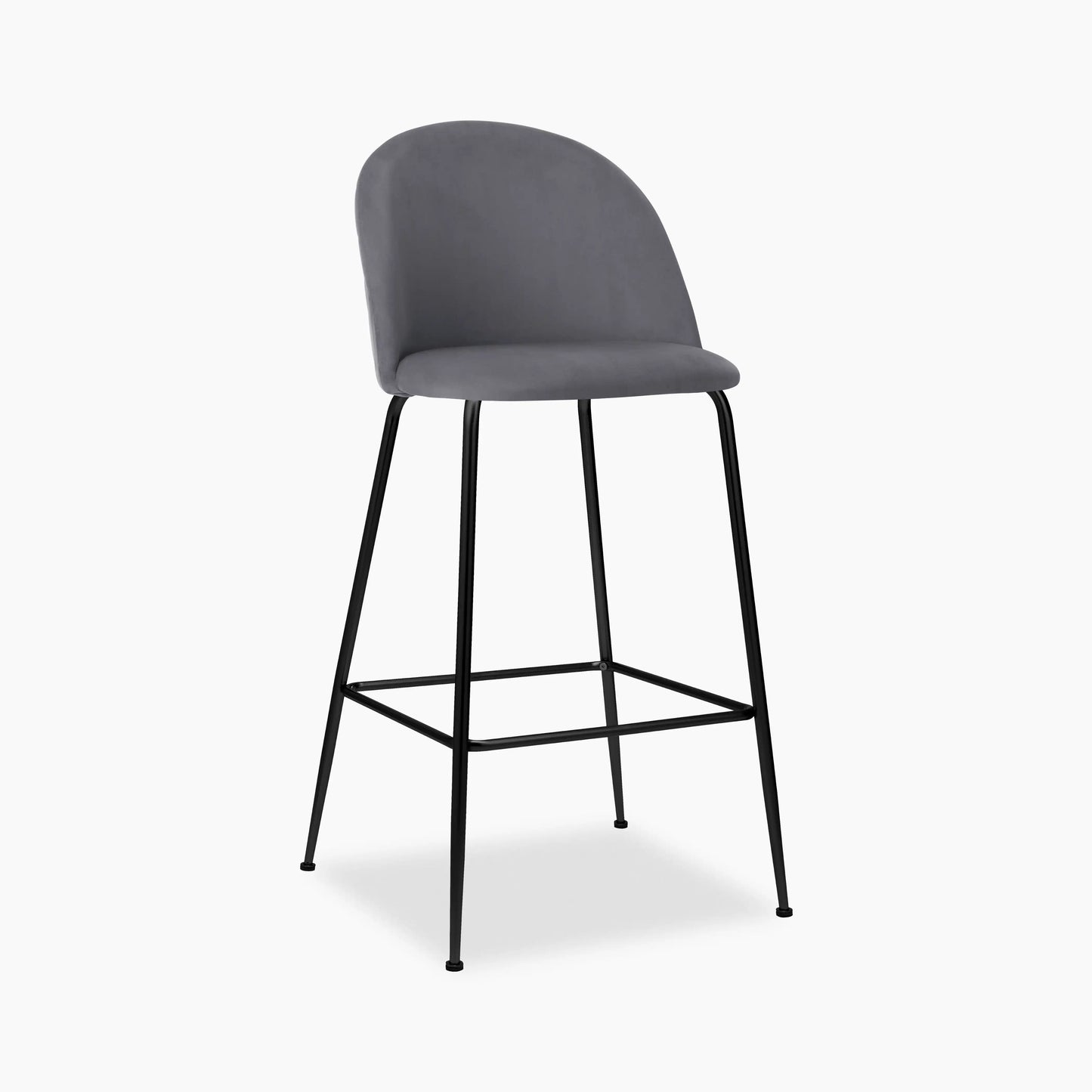 Heather Bar Stool | Grey Velvet