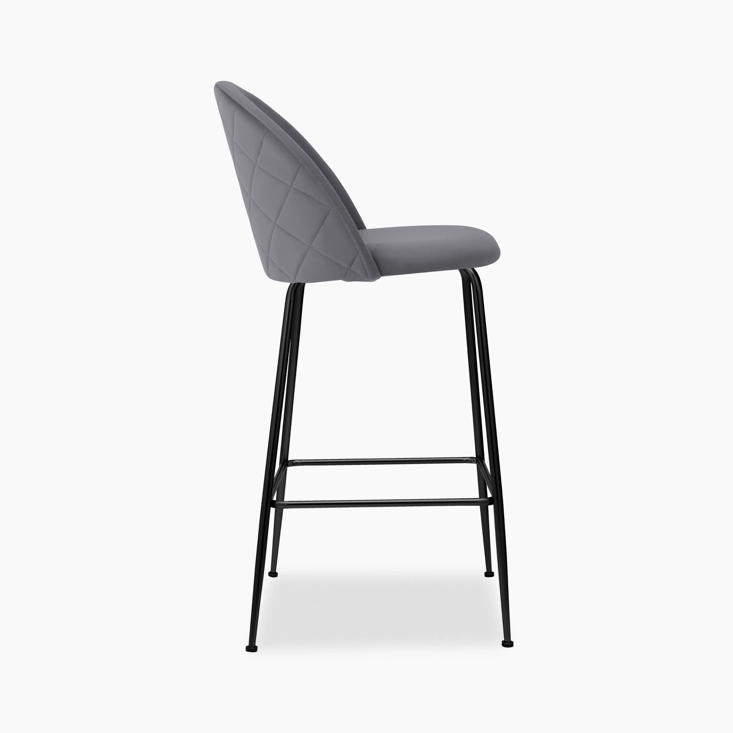 Heather Bar Stool | Grey Velvet