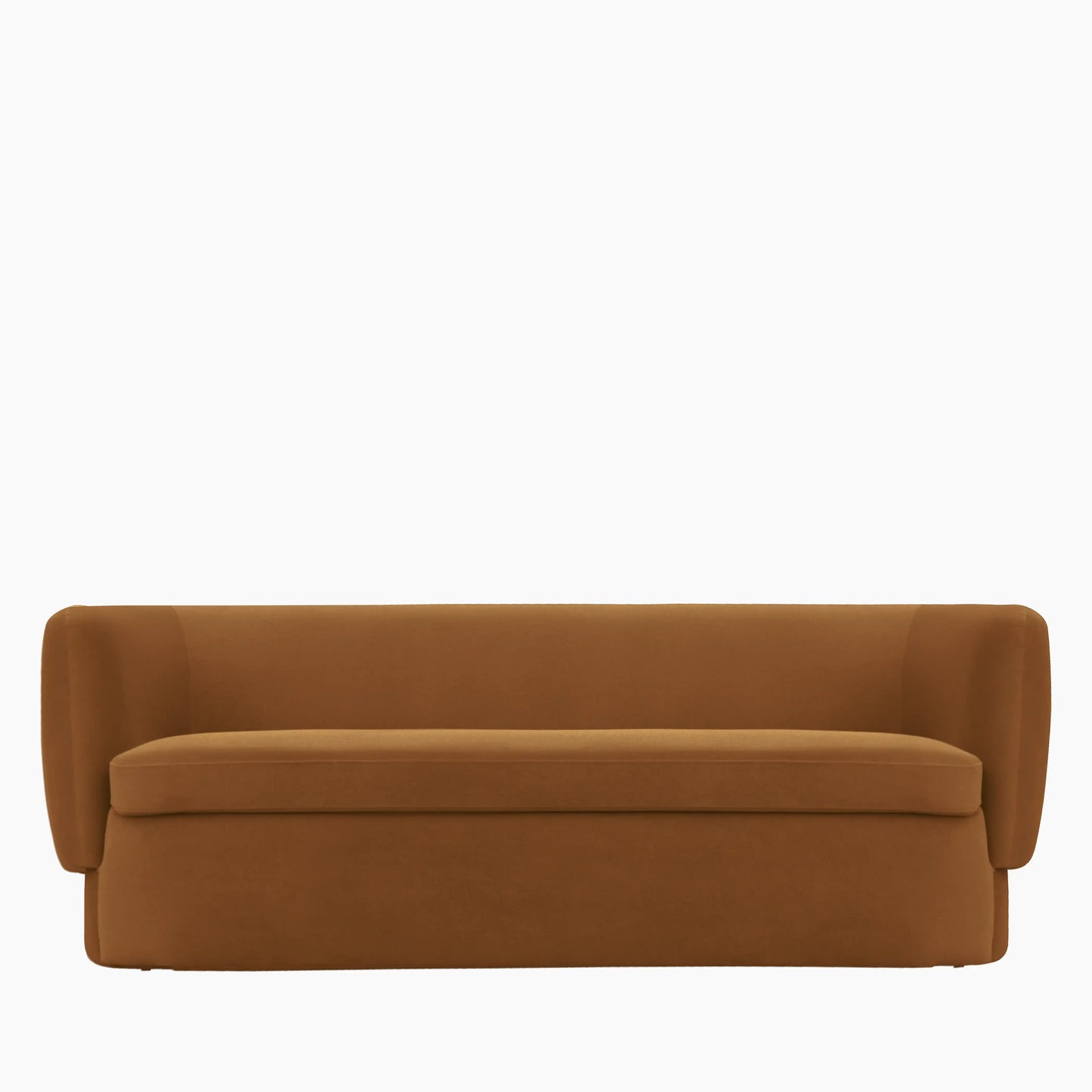 Miller 3 Seater Sofa | Caramel Brown Sustainable Mohair Velvet