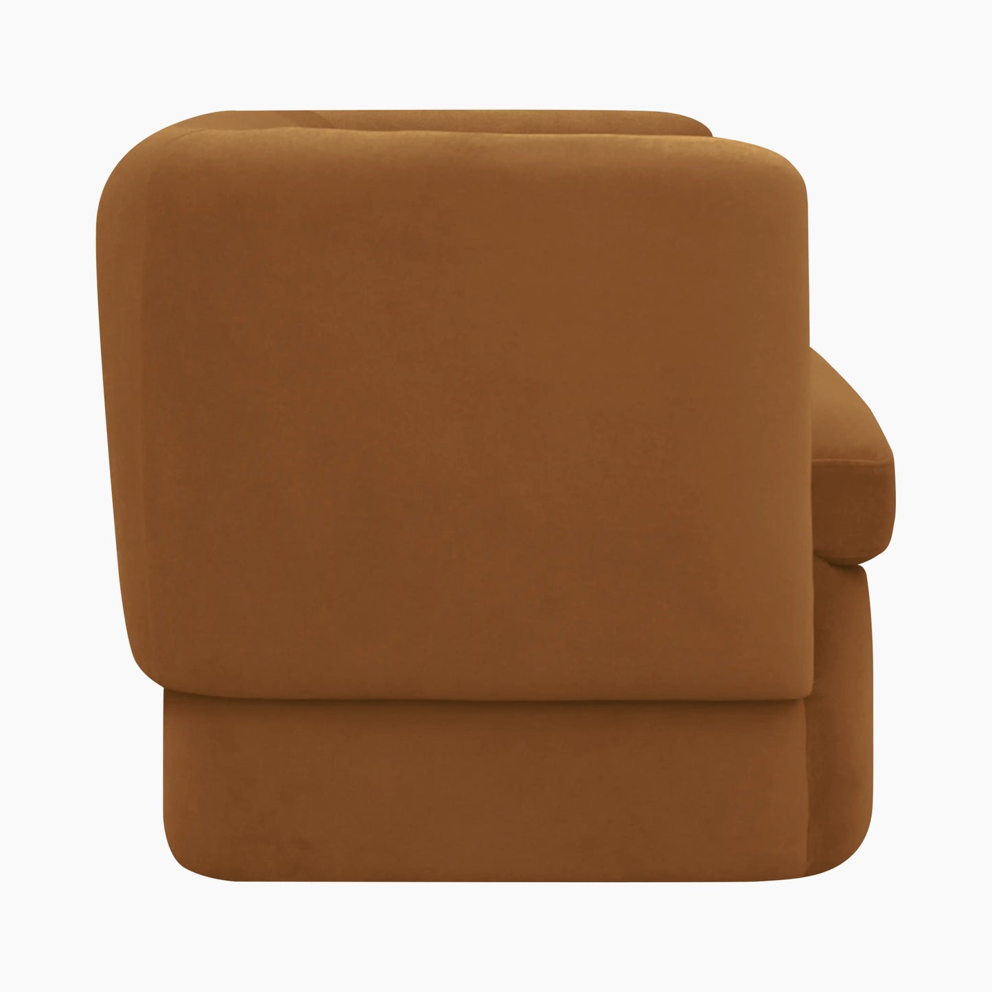 Miller 3 Seater Sofa | Caramel Brown Sustainable Mohair Velvet